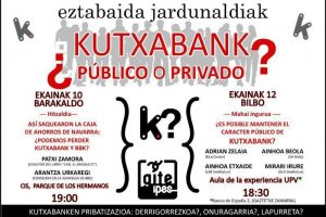 Jornadas de debate sobre la privatización de Kutxabank