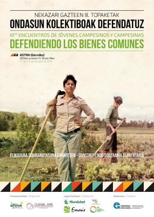 III Encuentros de Jóvenes Campesinos y Campesinas «Defendiendo los bienes comunes» [17, 18 y 19 OCT]