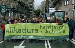 Manifestación de Etxalde en Bilbo