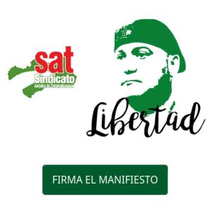 Recogida de firmas por la libertad del compañero del SAT Andrés Bódalo