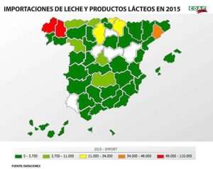mapa importaciones lacteos 2015