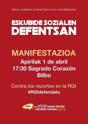 1 de Abril: Manifestación «en defensa de los derechos sociales»
