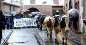 «Existe el riesgo de que el mercado de la leche estalle por completo si no cambia la política europea» [Andoni García]
