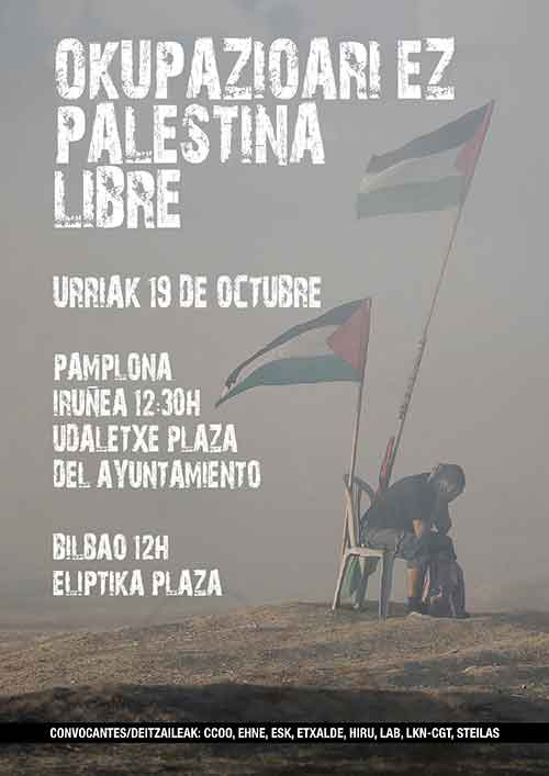Okupazioari ez, Palestina libre!