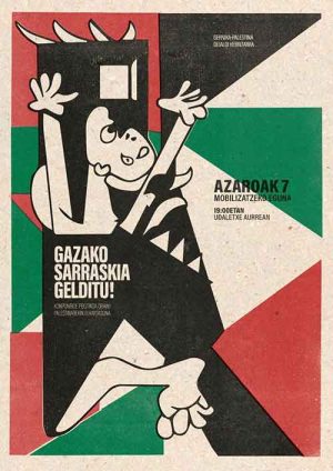Gernika-Palestina llama a movilizarse en colegios y centros de trabajo en solidaridad con Palestina