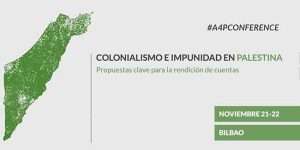 Conferencia de Mundubat sobre «Colonialismo e impunidad en Palestina» (21 y 22 de Noviembre)