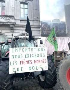 Protesta de agricultores en Bruselas