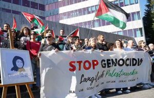 Los sindicatos vascos y Etxalde exigen a las instituciones que dejen de ser «cómplices del apartheid» en Palestina